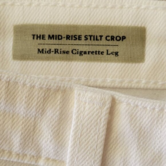 Adriano Goldschmied Mid-Rise Stilt Crop Cigarette Leg White Jean NEW - Picture 12 of 14